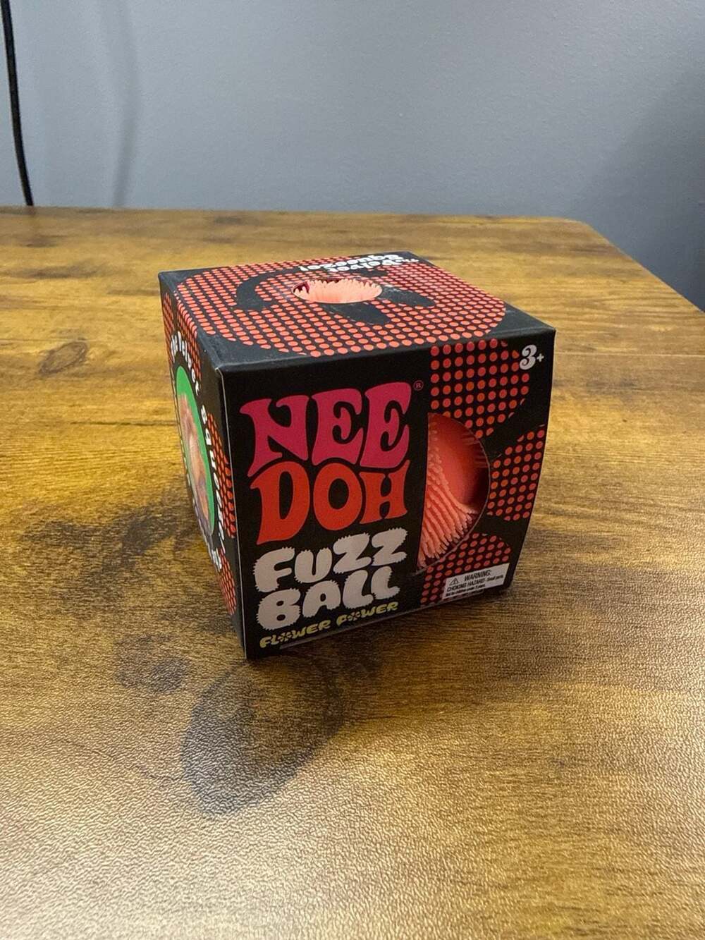 NeeDoh Fuzz Ball Flower Power Stress Toy - Red